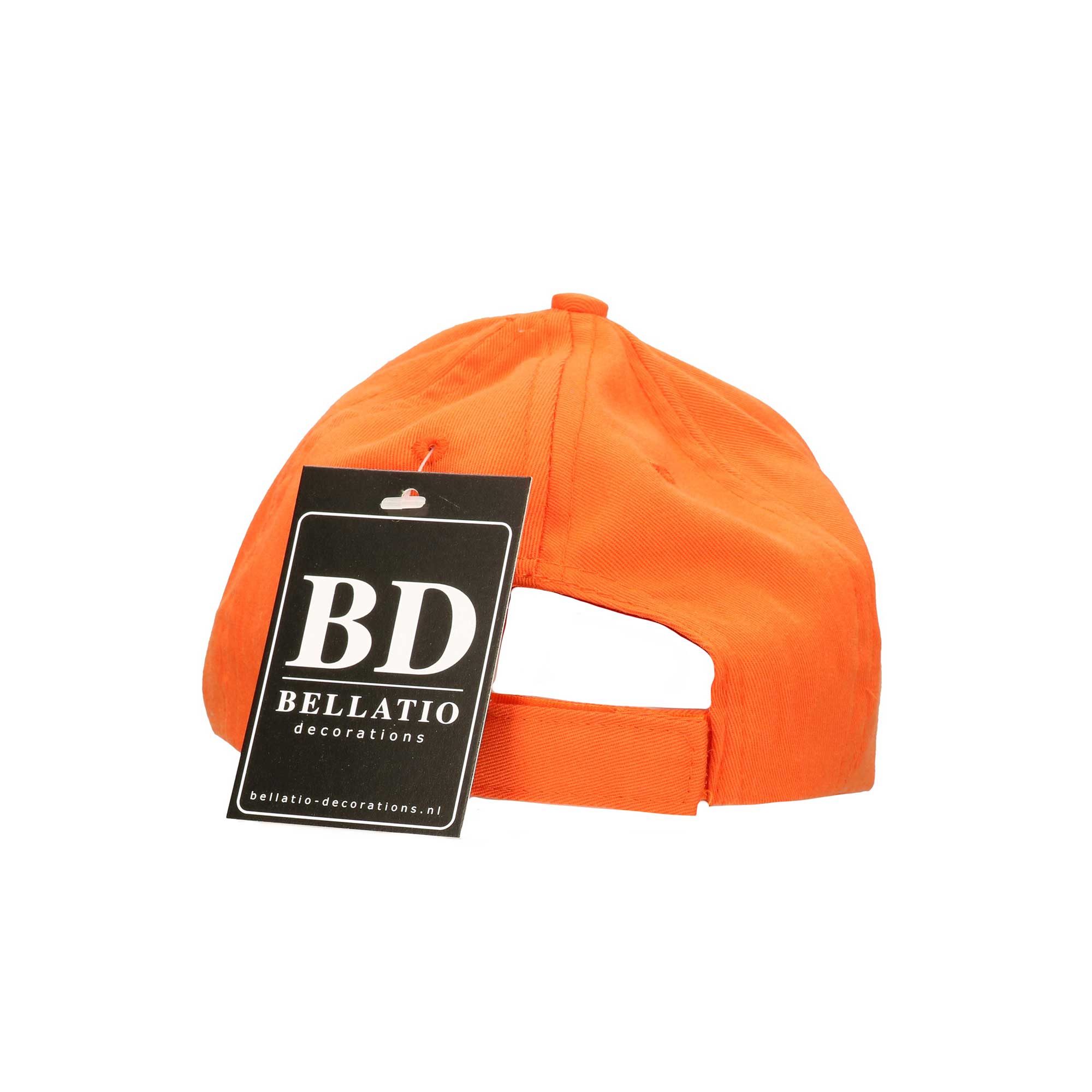 Crew cap orange with white letters for men and women
